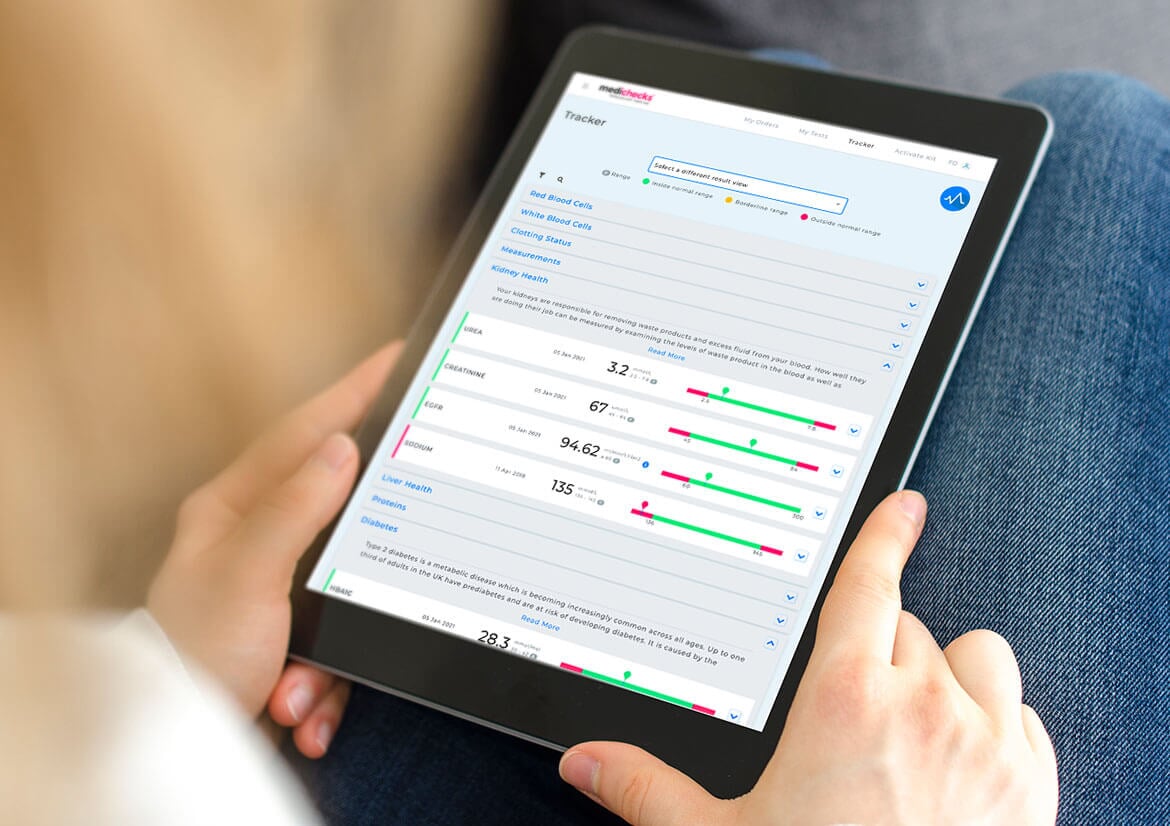 What can you find out from a blood test?